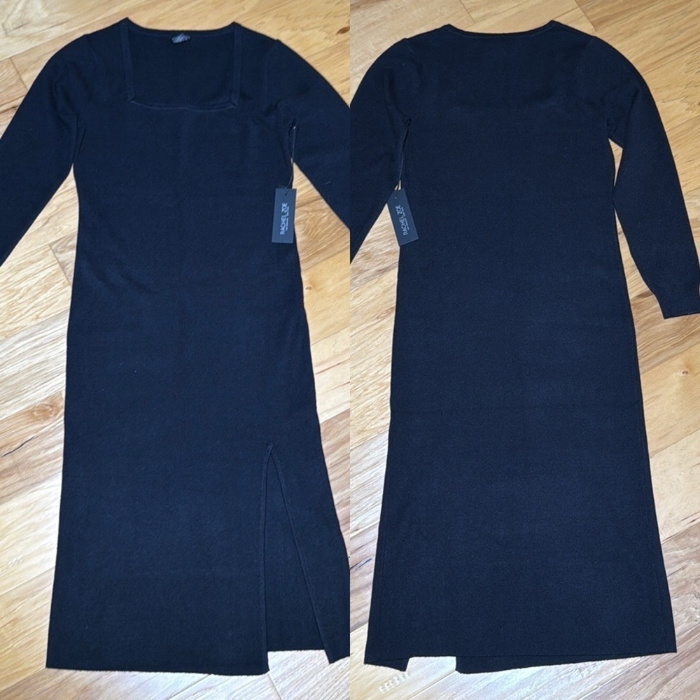 Rachel Zoe Knit Dress MIDI Square neck Sweater